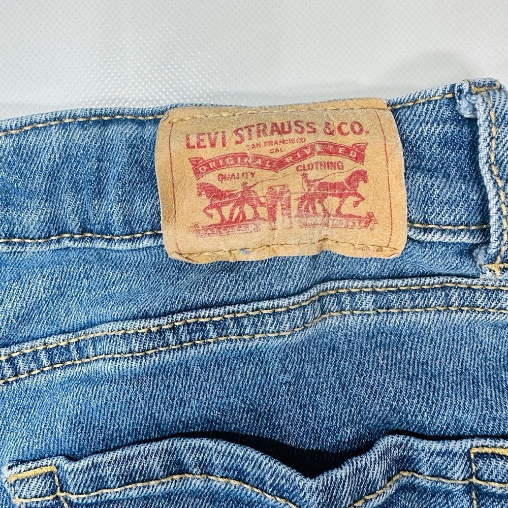 Levi's Girls Size 14 Regular Rise Flare Blue Denim Bootcut Pockets Adjustable - Picture 8 of 10